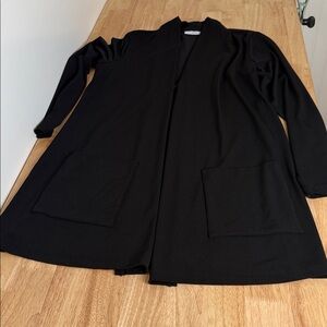Susan Graver Black Open Front jacket